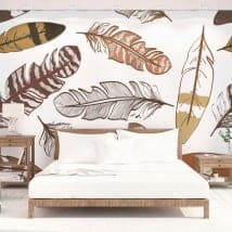 Vinyl wall murals feathers to decorate
