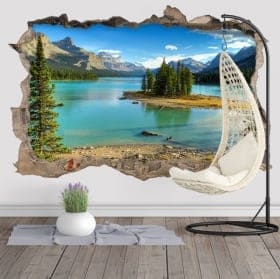 Vinyl hole wall waterfalls heo suwat thailand 3d