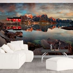 Photo wall murals sunset colors