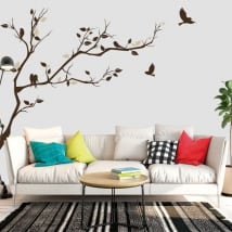 Vinyl tree branch and birds to decorate