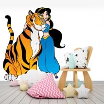 Vinyl and stickers aladdin princess jasmine and rajah