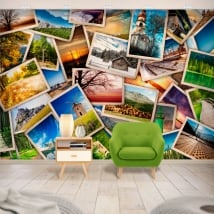 Vinyl wall murals photo collage