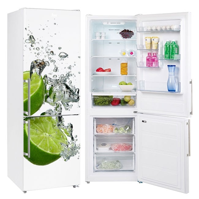Vinyl And Stickers Decorate Refrigerators Lemons In The Water