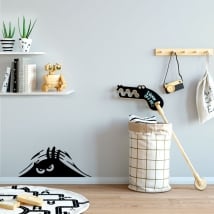 Vinyl and stickers monster or elf hidden baseboard