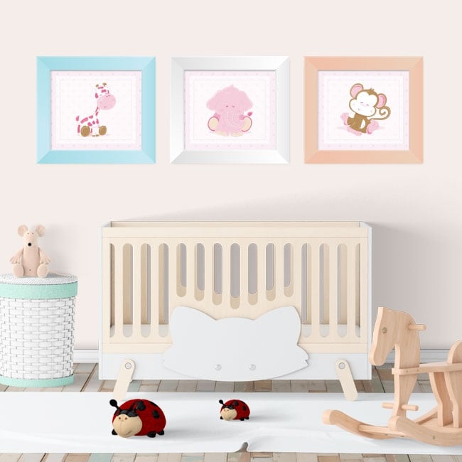 Vinyl Children S Animals Framed Pictures 3d Effect