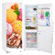 Vinyl and stickers to decorate refrigerators ice creams