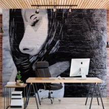 Wall murals adhesive urban graffiti