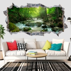 Vinyl walls waterfall and nature 3d