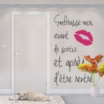 Vinyl french phrases kiss me before leaving