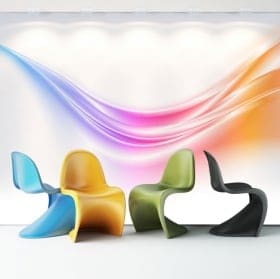 Wall murals colorful strokes