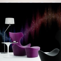 Wall murals of vinyl musical vibrations