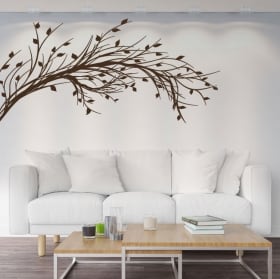 Vinyl stickers tree branch with leaves