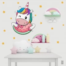 Children's vinyl unicorn and stars