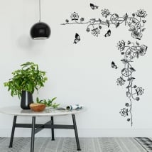 Stickers flowers and butterflies