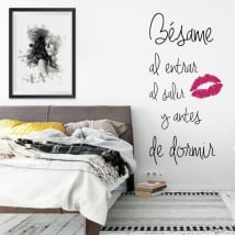 Vinyl kiss me upon entering when leaving and before sleeping