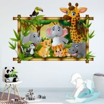 Vinyl children's rooms zoo animals