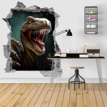 Decorative vinyl 3d dinosaur illustration