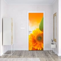 Vinyl for doors and cupboards sunflowers