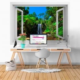 Wall murals waterfalls millaa millaa australia 3d