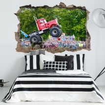 Vinyl walls big pete monster truck 3d