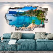 Vinyl walls sand harbor lake tahoe sierra nevada 3d