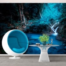 Wall murals thailand national park erawan