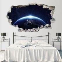 Wall stickers planet earth 3d