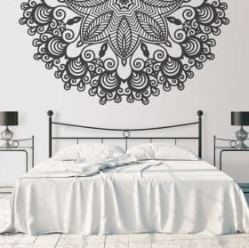 Decorative vinyl half mandala