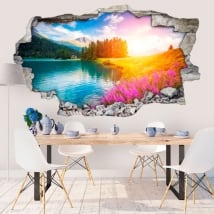 Decorative vinyl champfèr swiss lake 3d
