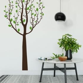 Decorative vinyl and stickers tree with leaves