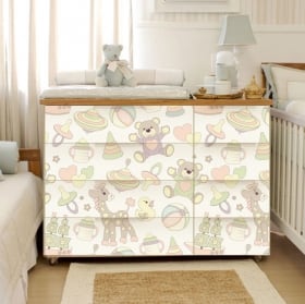 Vinyl chest of drawers for babies