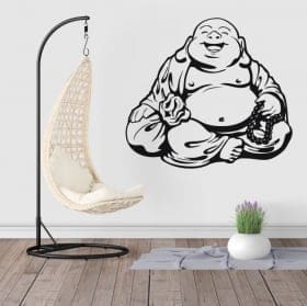 Wall stickers silhouette Buddha text