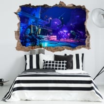 Adhesive vinyl video game fortnite 3d