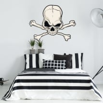 Decorative vinyl skull and bones