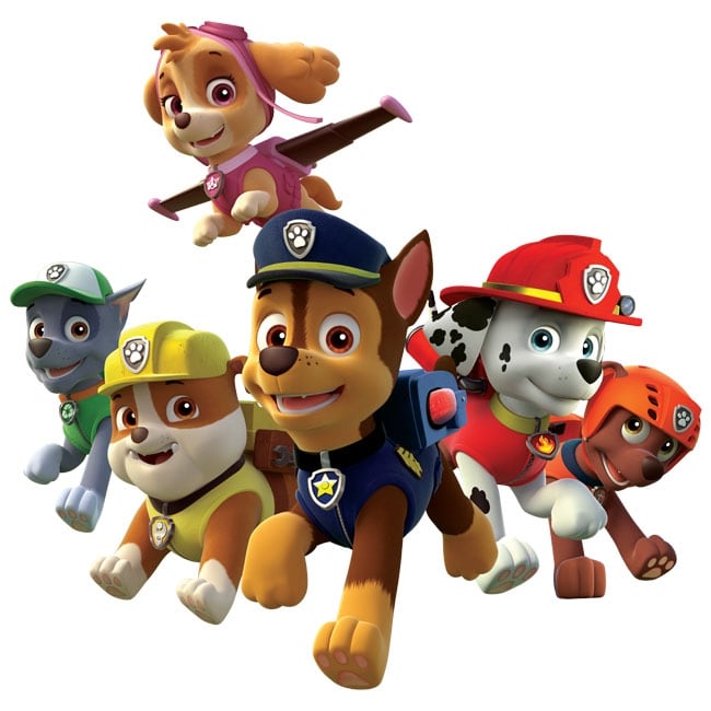 Vinyl and stickers characters of the paw patrol