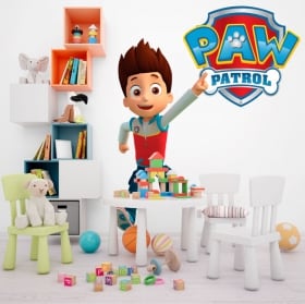 Decorative vinyl and paw patrol logo stickers