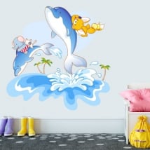 Vinyl stickers dolphins children's fun