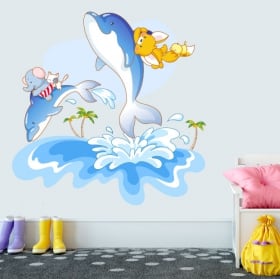 Vinyl stickers for children travel by plane