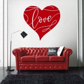 Vinyl decorative heart with hearts