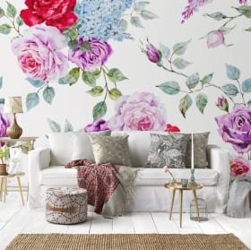 Murals flowers to decorate