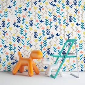 Vinyl murals with flowers