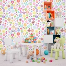 Vinyl murals colorful flowers