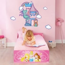 Vinyl and children's stickers castle and princess