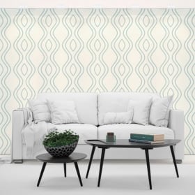 Vinyl wall murals lines and circles of colors