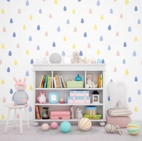 Vinyl wall murals colored triangles
