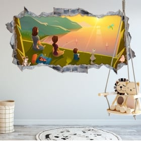 Stickers decorating children's rooms animals nature 3d