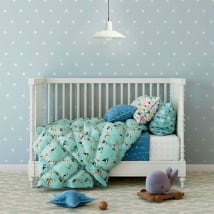 Wall murals of adhesive vinyl star background