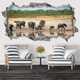 Stickers and decorative vinyls sunset in africa 3d