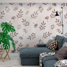Wall murals of decorative vinyl nature