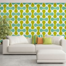 Wall murals of retro style stickers